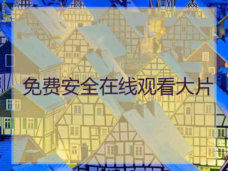 免费安全在线观看大片