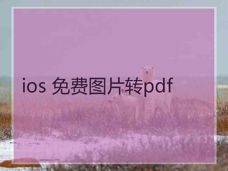 ios 免费图片转pdf