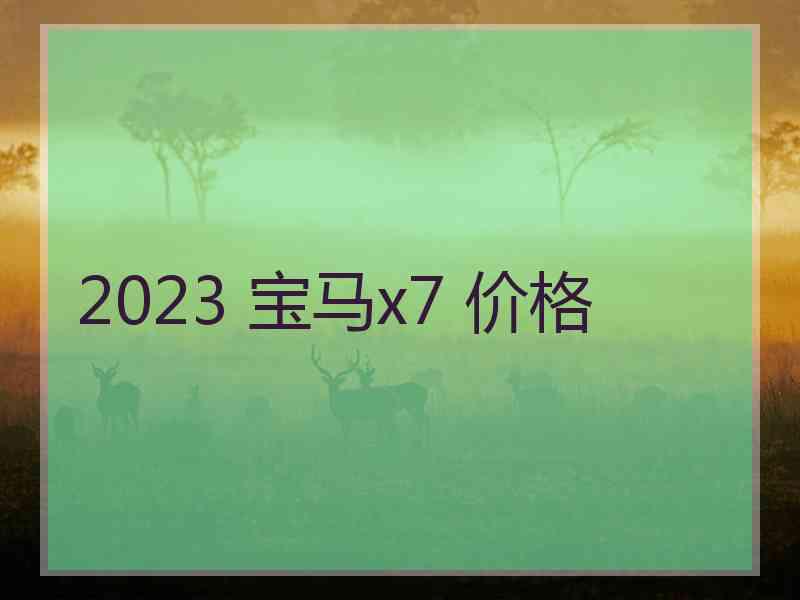 2023 宝马x7 价格
