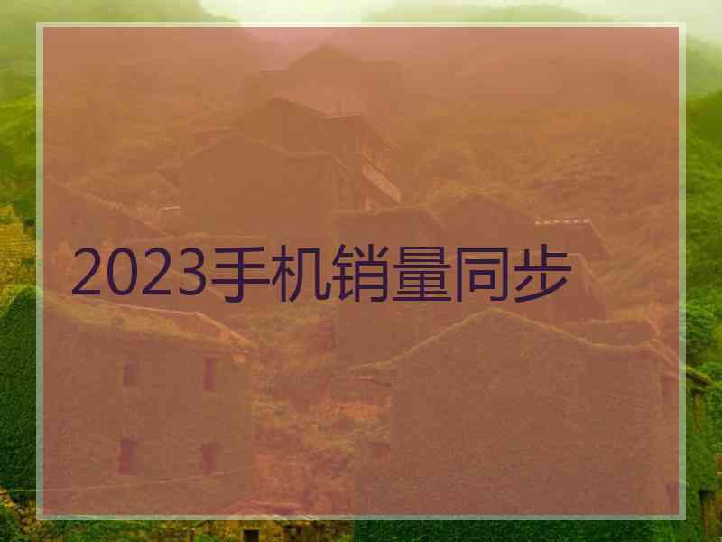 2023手机销量同步