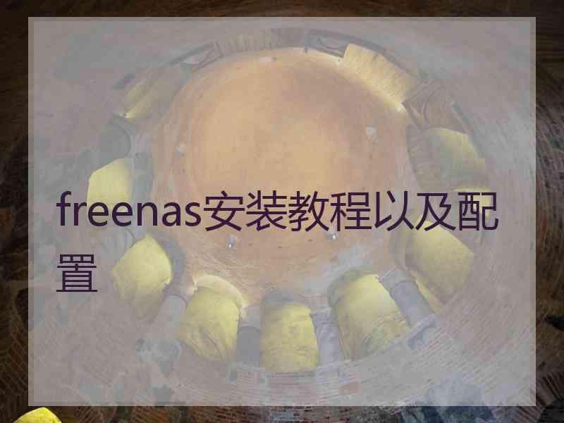 freenas安装教程以及配置