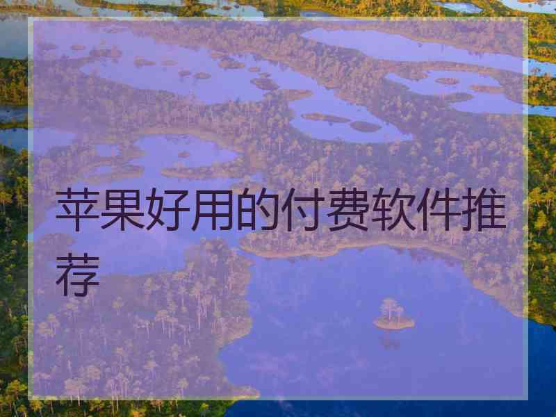 苹果好用的付费软件推荐