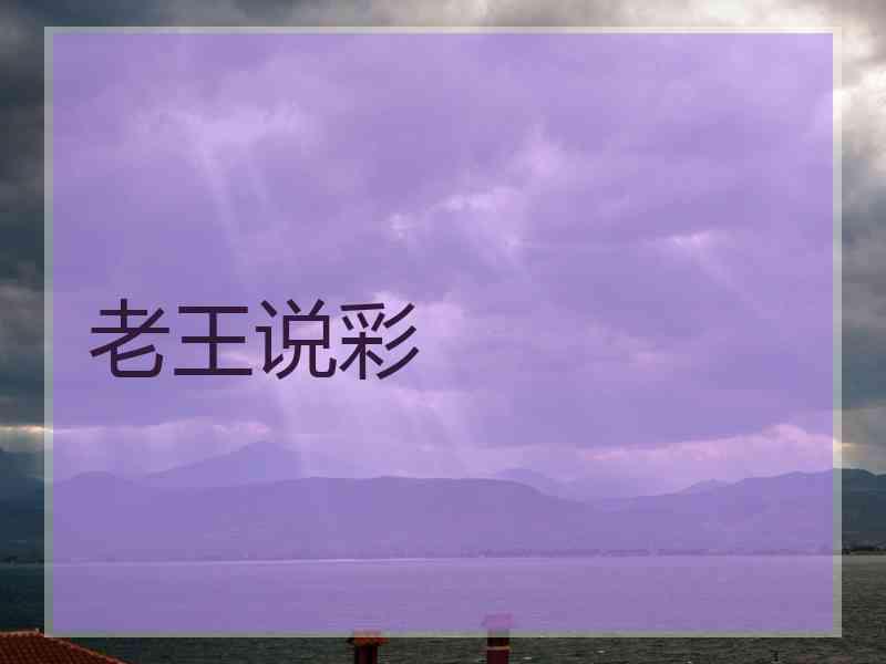 老王说彩
