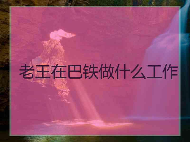 老王在巴铁做什么工作