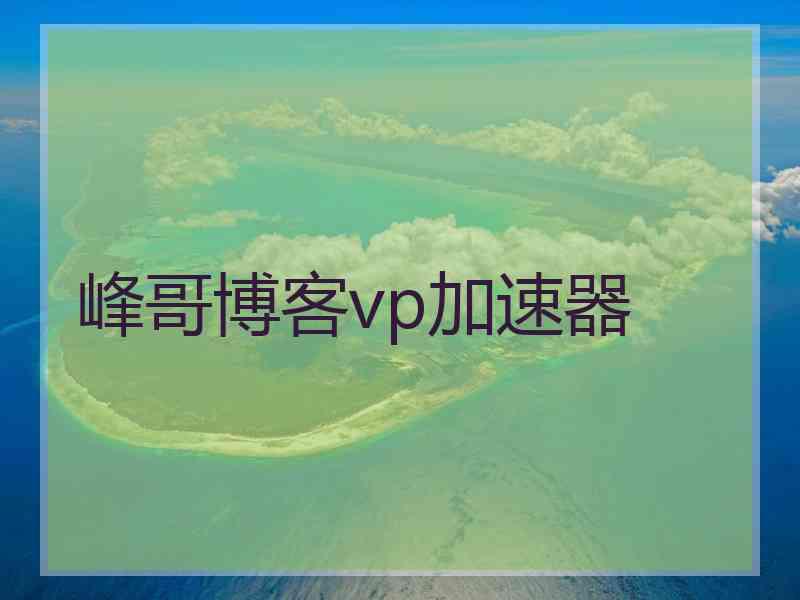 峰哥博客vp加速器