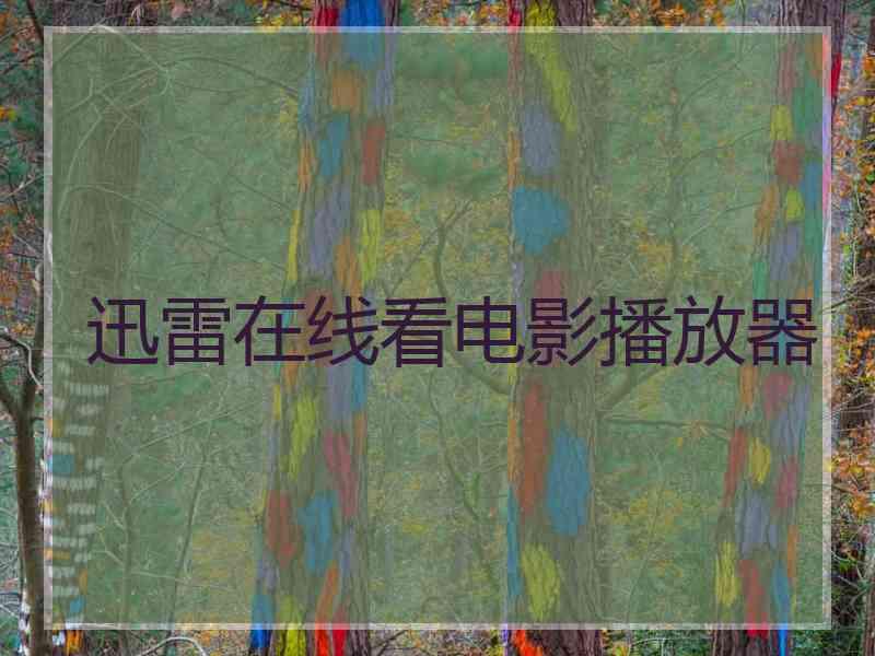 迅雷在线看电影播放器