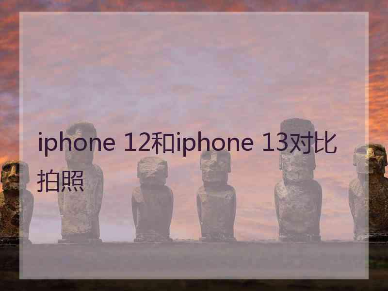 iphone 12和iphone 13对比拍照