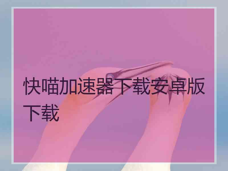 快喵加速器下载安卓版下载