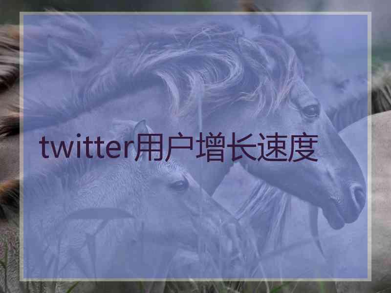twitter用户增长速度