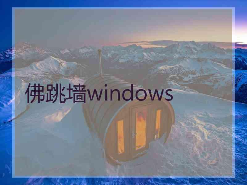 佛跳墙windows
