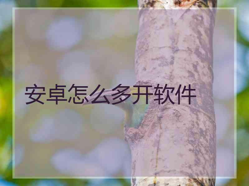 安卓怎么多开软件