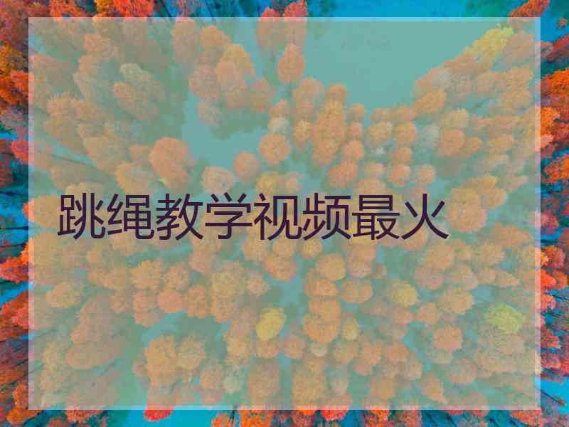 跳绳教学视频最火