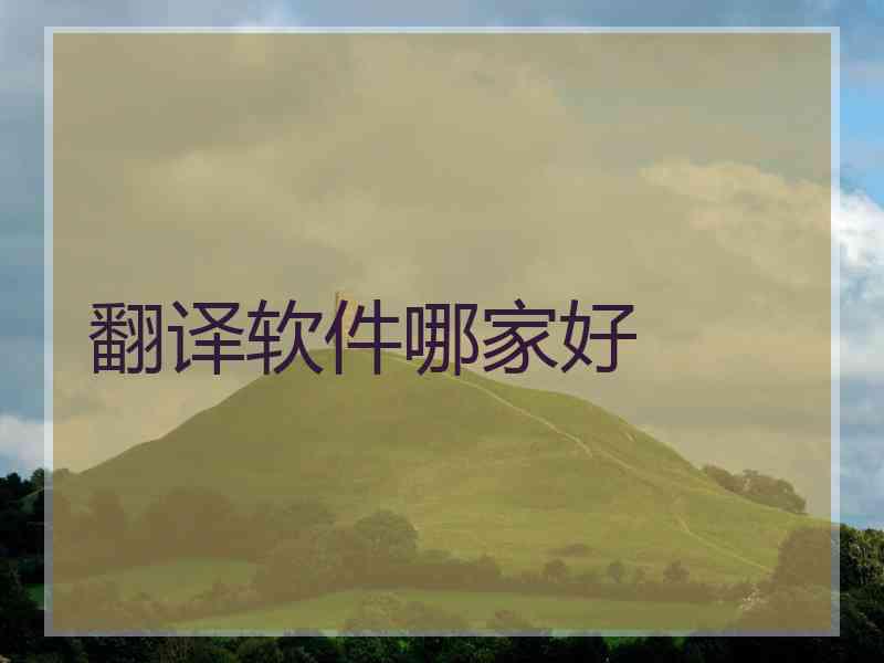 翻译软件哪家好