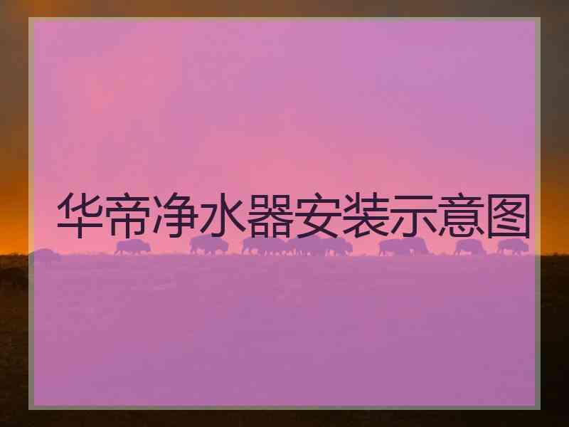 华帝净水器安装示意图