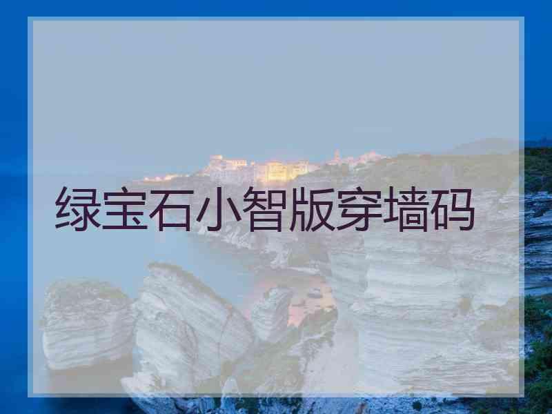 绿宝石小智版穿墙码