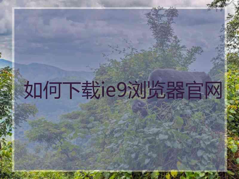 如何下载ie9浏览器官网