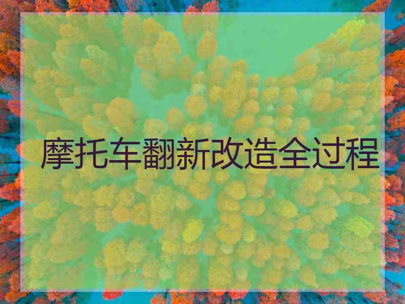 摩托车翻新改造全过程