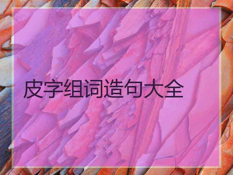 皮字组词造句大全