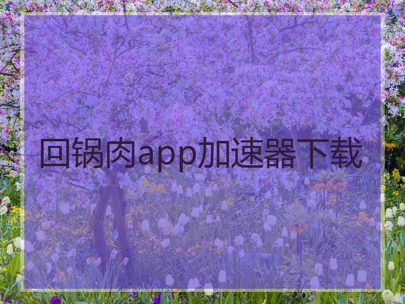 回锅肉app加速器下载