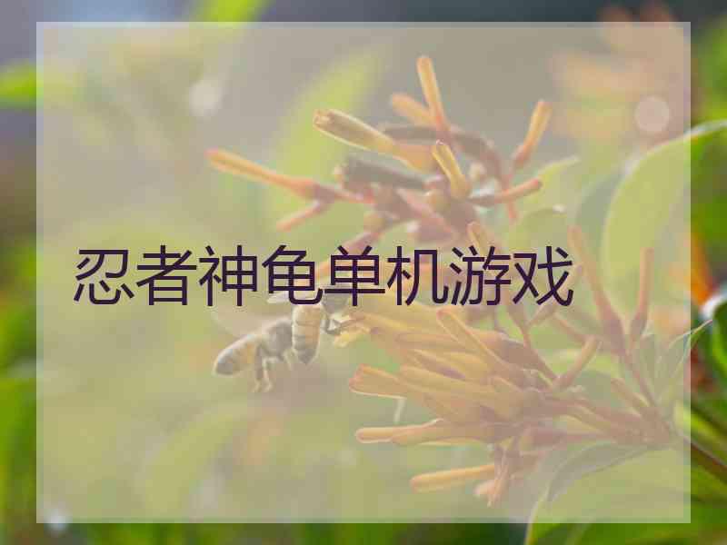 忍者神龟单机游戏