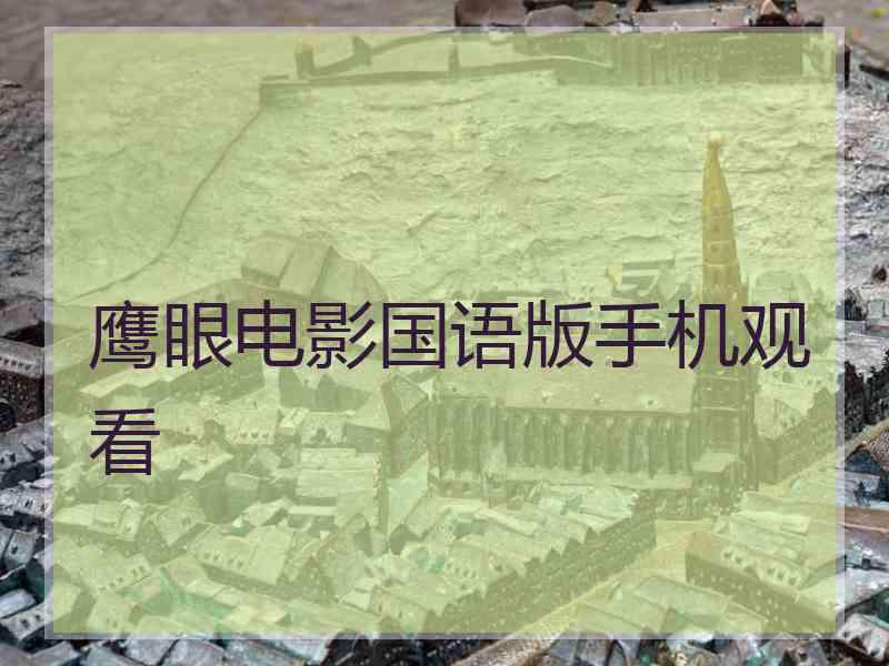 鹰眼电影国语版手机观看
