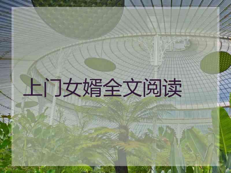 上门女婿全文阅读