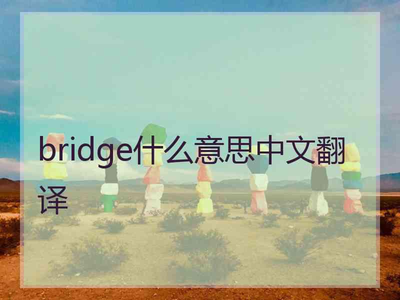 bridge什么意思中文翻译