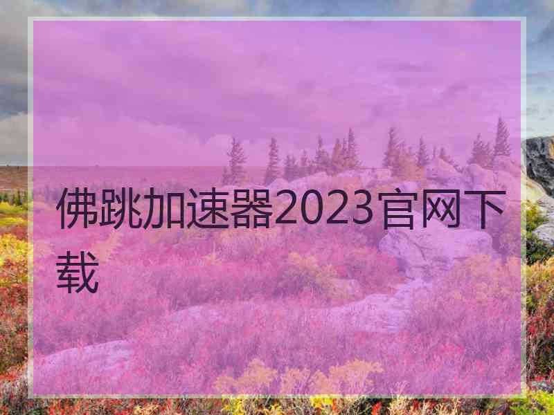 佛跳加速器2023官网下载
