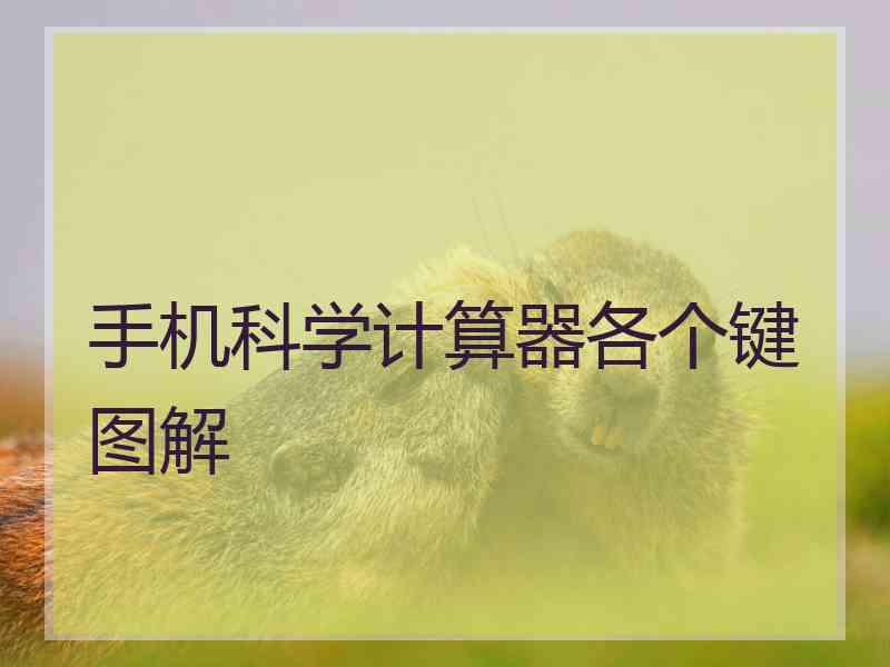 手机科学计算器各个键图解