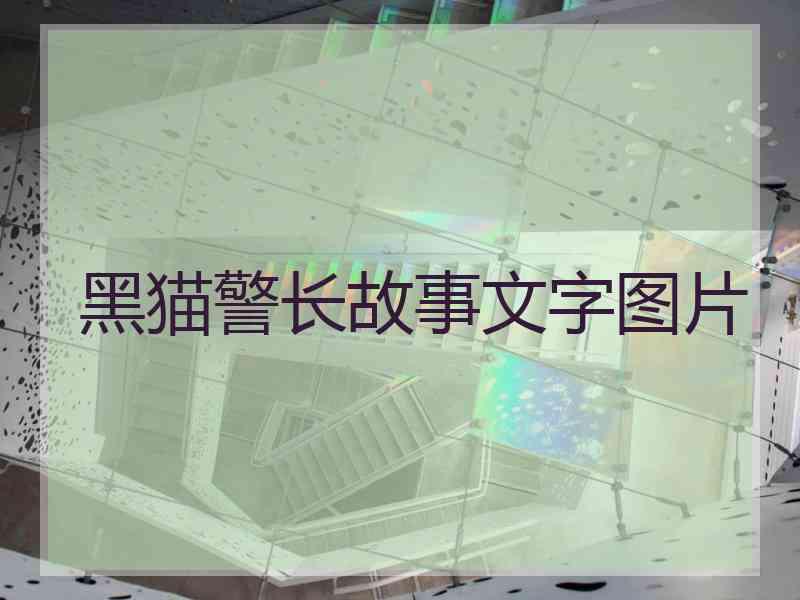 黑猫警长故事文字图片