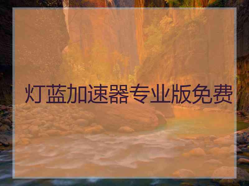 灯蓝加速器专业版免费