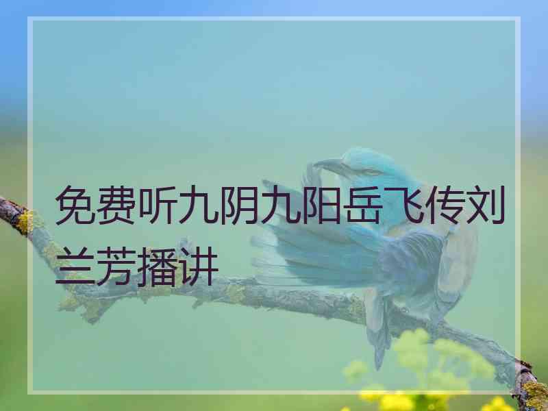 免费听九阴九阳岳飞传刘兰芳播讲