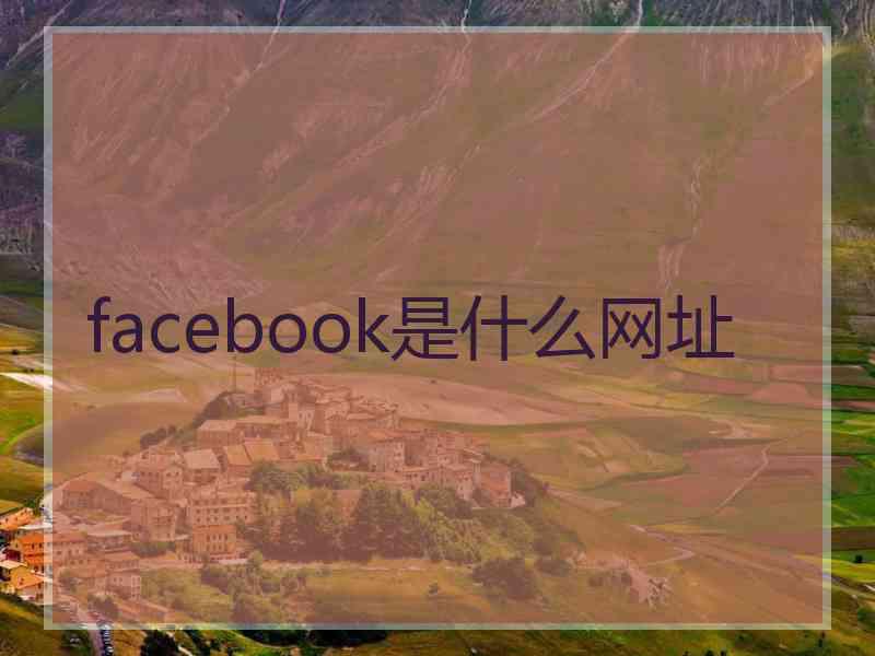 facebook是什么网址