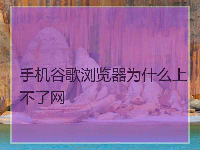 手机谷歌浏览器为什么上不了网