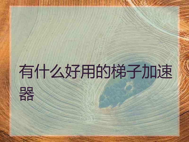 有什么好用的梯子加速器