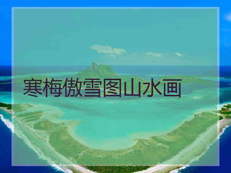 寒梅傲雪图山水画