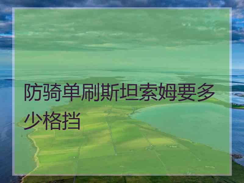 防骑单刷斯坦索姆要多少格挡