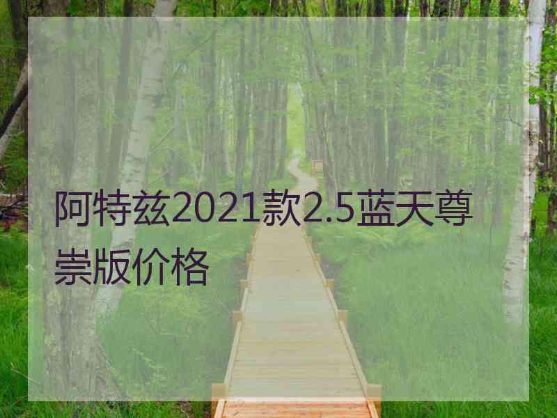 阿特兹2021款2.5蓝天尊崇版价格