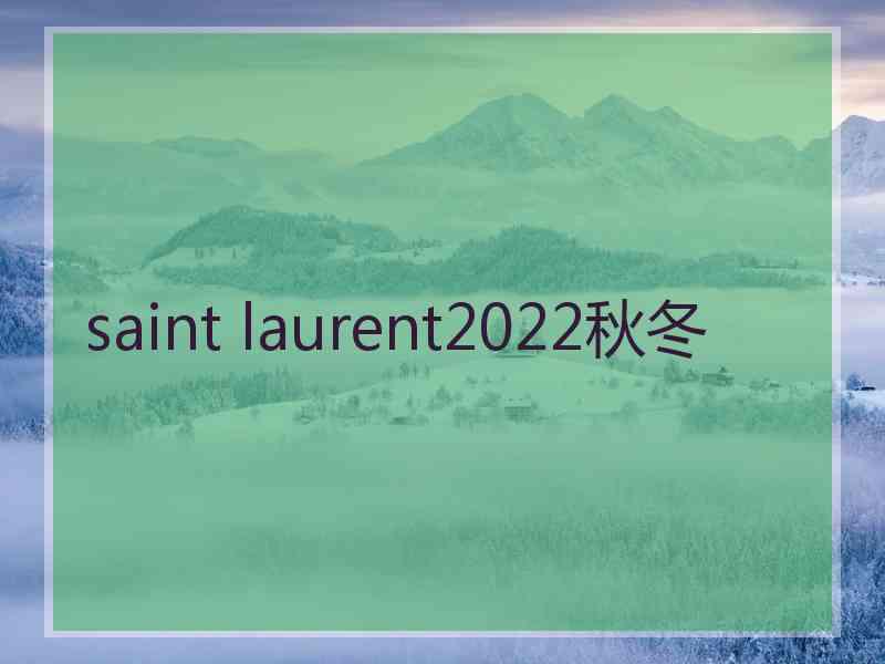 saint laurent2022秋冬