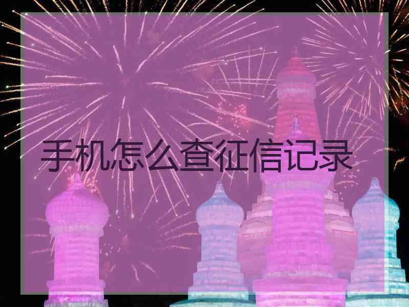 手机怎么查征信记录