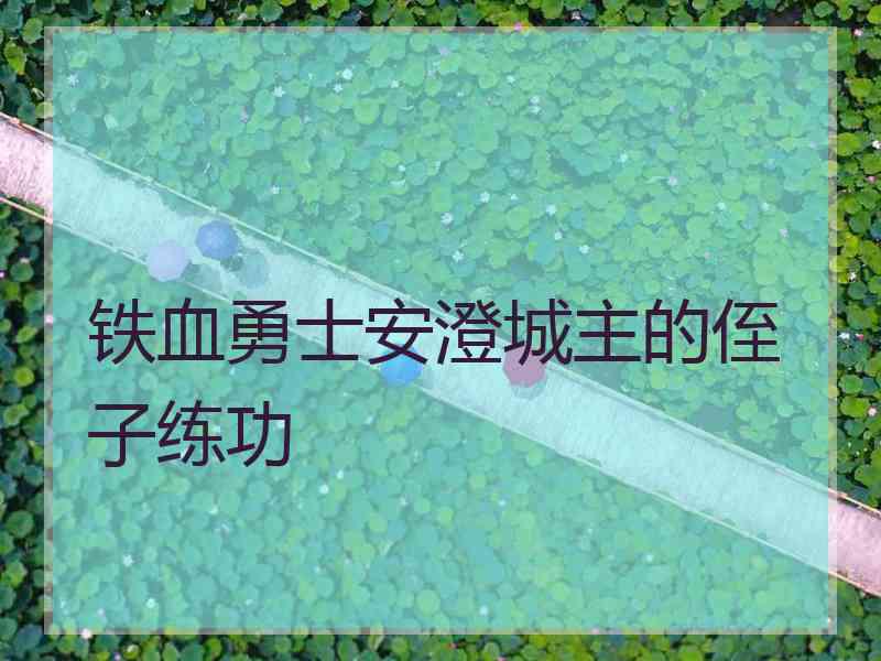 铁血勇士安澄城主的侄子练功