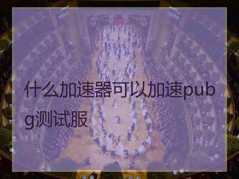 什么加速器可以加速pubg测试服