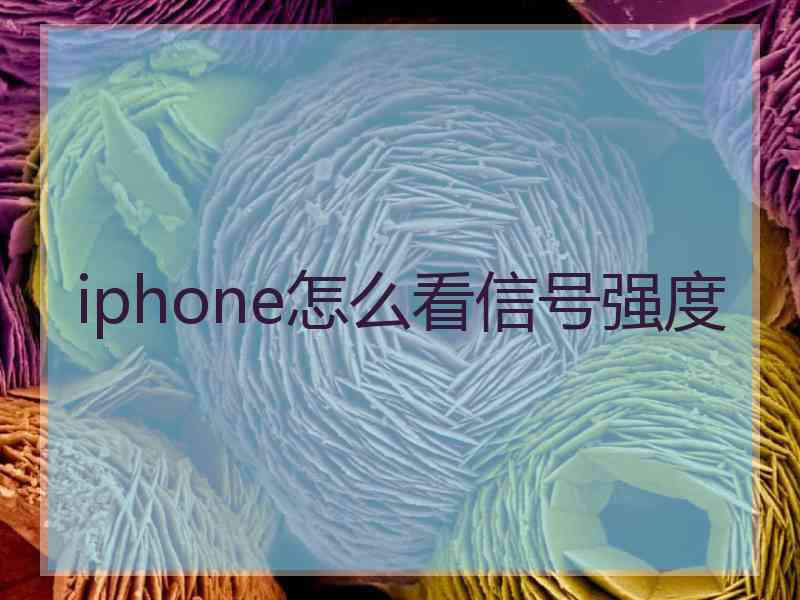 iphone怎么看信号强度
