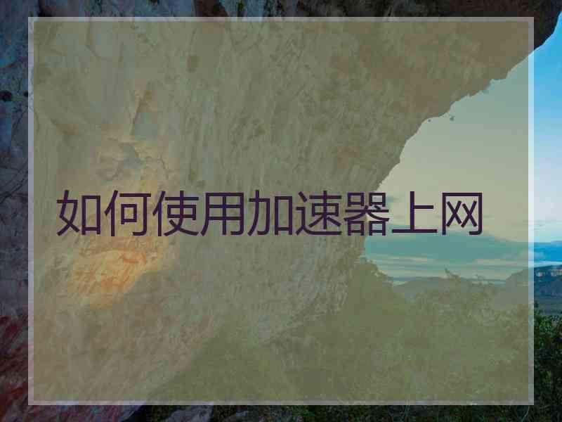 如何使用加速器上网