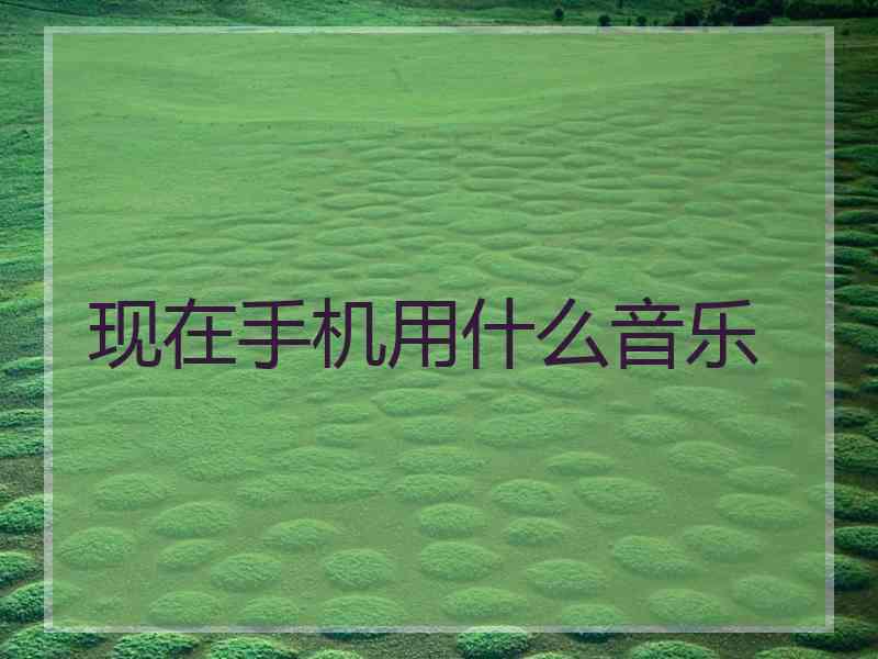 现在手机用什么音乐