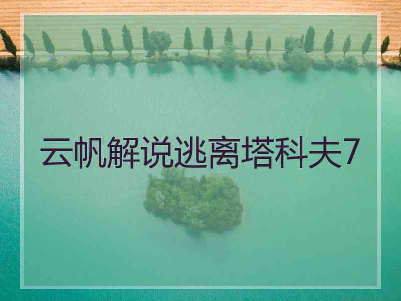 云帆解说逃离塔科夫7