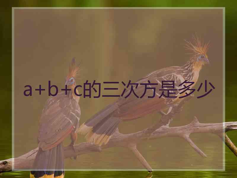 a+b+c的三次方是多少