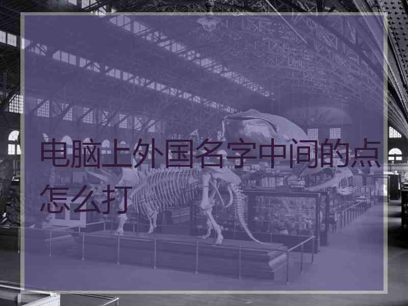 电脑上外国名字中间的点怎么打