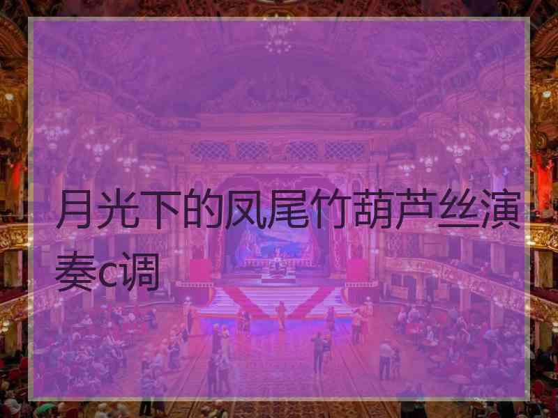 月光下的凤尾竹葫芦丝演奏c调