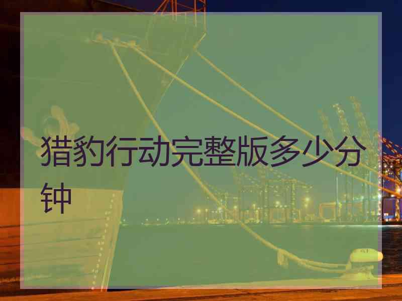 猎豹行动完整版多少分钟